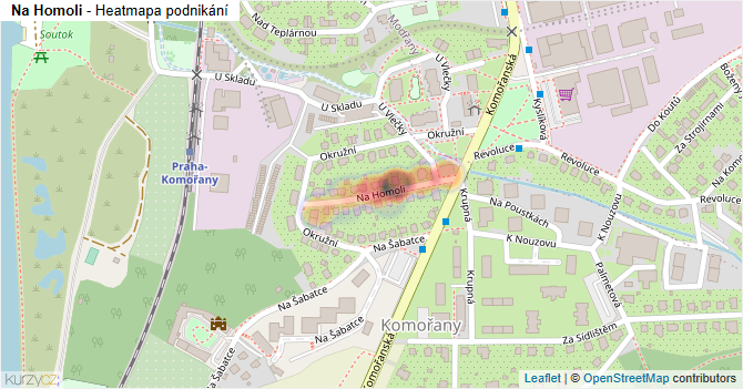 Na Homoli - mapa podnikání