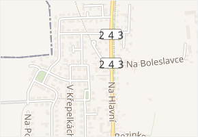 Na horce v obci Praha 4 - mapa ulice