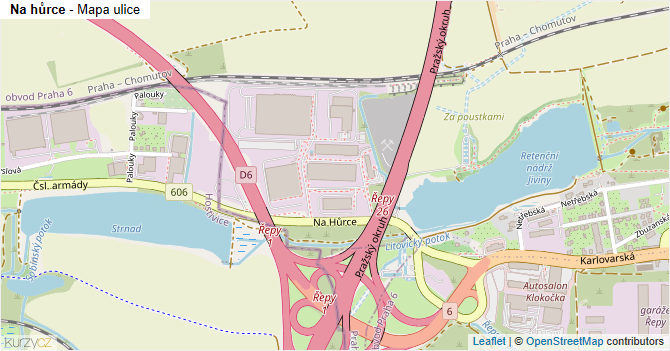 Na hůrce - mapa ulice
