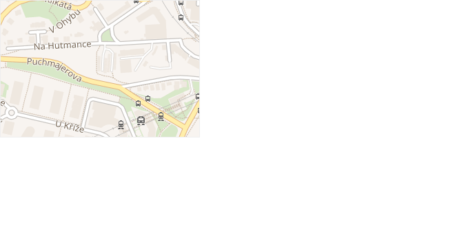 Na Hutmance v obci Praha - mapa ulice