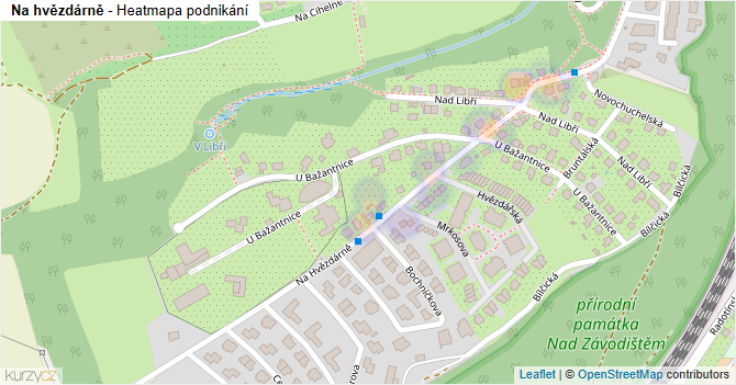 Na hvězdárně - mapa podnikání
