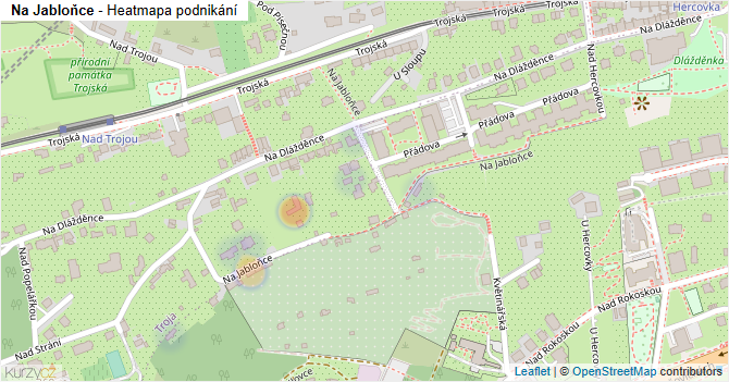 Na Jabloňce - mapa podnikání
