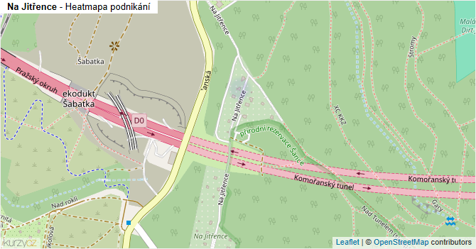 Na Jitřence - mapa podnikání