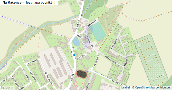 Na Kačence - mapa podnikání