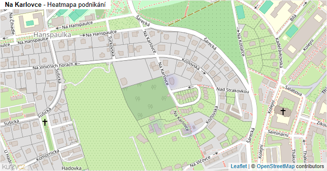 Na Karlovce - mapa podnikání
