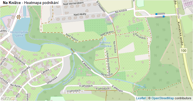 Na Knížce - mapa podnikání