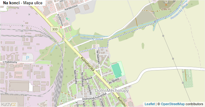 Na konci - mapa ulice