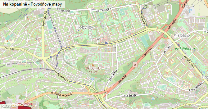 Na kopanině - záplavové mapy stoleté vody
