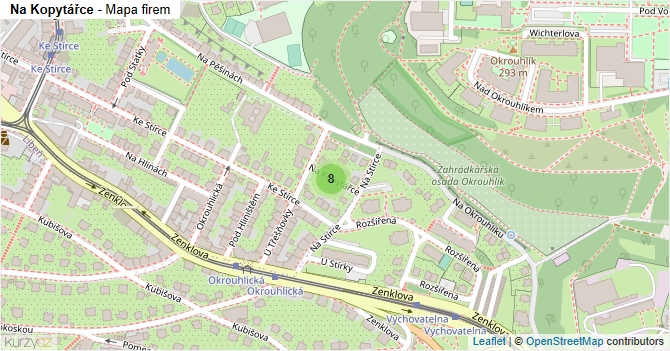 Na Kopytářce - mapa firem