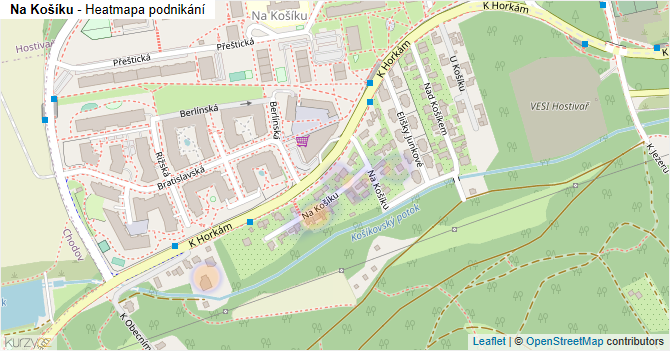 Na Košíku - mapa podnikání
