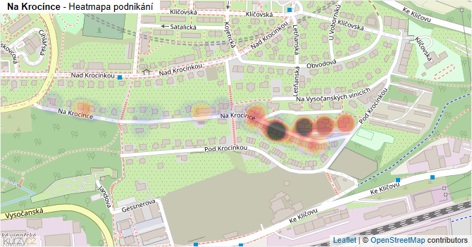 Na Krocínce - mapa podnikání
