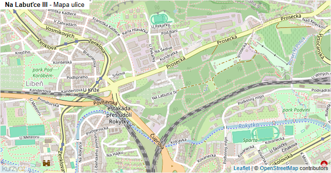 Na Labuťce III - mapa ulice