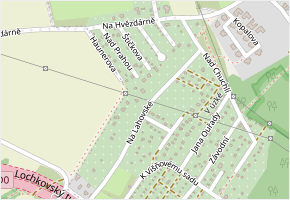 Na Lahovské v obci Praha - mapa ulice