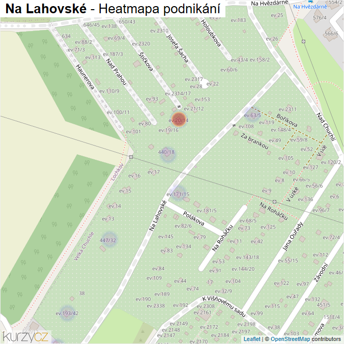 Mapa Na Lahovské - Firmy v ulici.