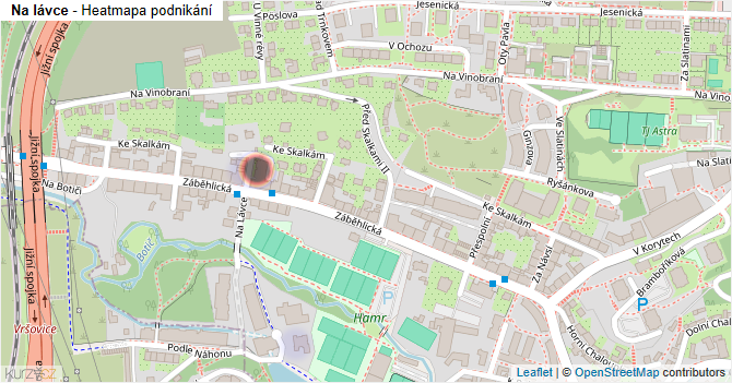 Na lávce - mapa podnikání