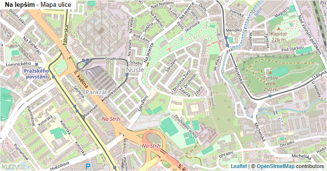 Na lepším - mapa ulice