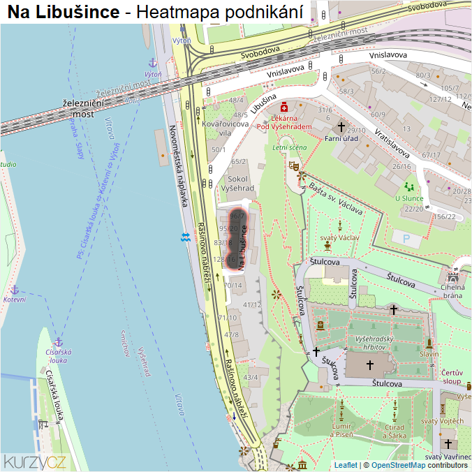 Mapa Na Libušince - Firmy v ulici.