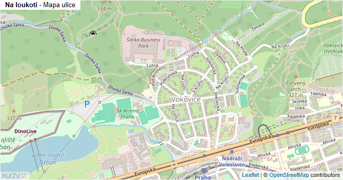 Na loukoti - mapa ulice