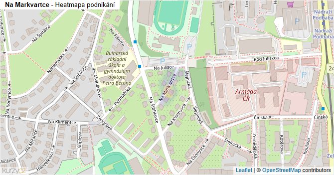 Na Markvartce - mapa podnikání