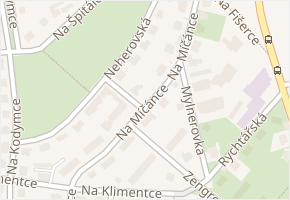 Na Míčánce v obci Praha - mapa ulice