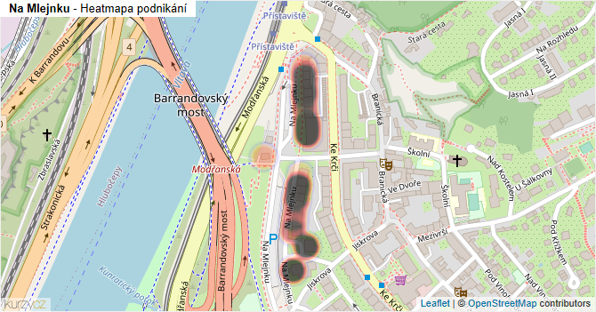 Na Mlejnku - mapa podnikání