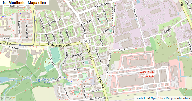 Na Musilech - mapa ulice
