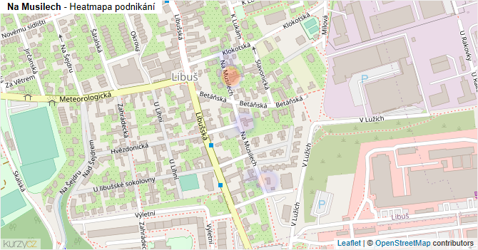 Na Musilech - mapa podnikání