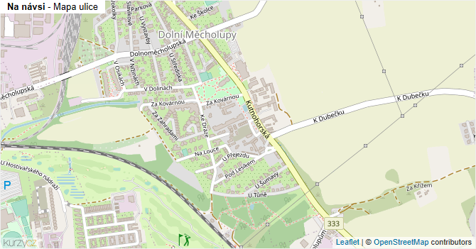 Na návsi - mapa ulice