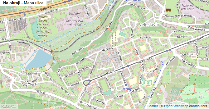 Na okraji - mapa ulice