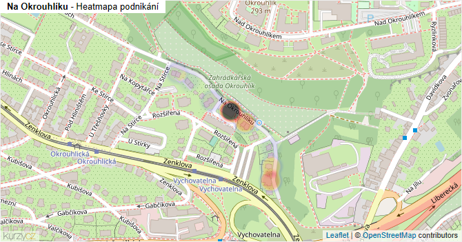 Na Okrouhlíku - mapa podnikání