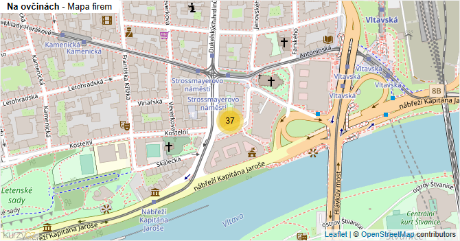 Na ovčinách - mapa firem