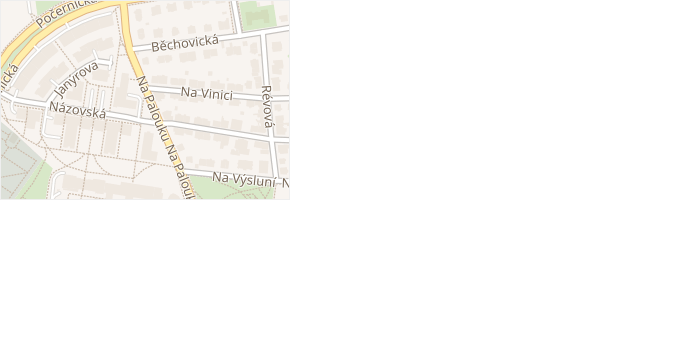 Na palouku v obci Praha - mapa ulice