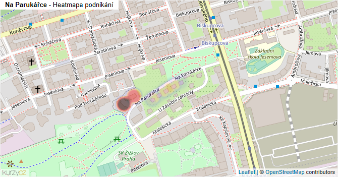 Na Parukářce - mapa podnikání
