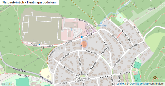 Na pastvinách - mapa podnikání