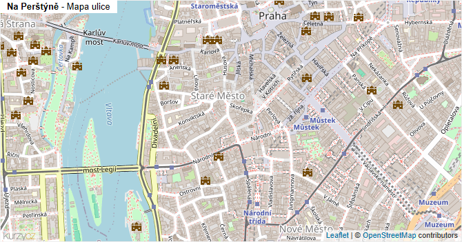 Na Perštýně - mapa ulice