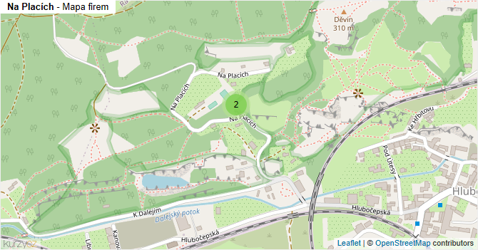 Na Placích - mapa firem
