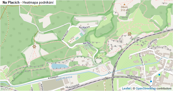 Na Placích - mapa podnikání