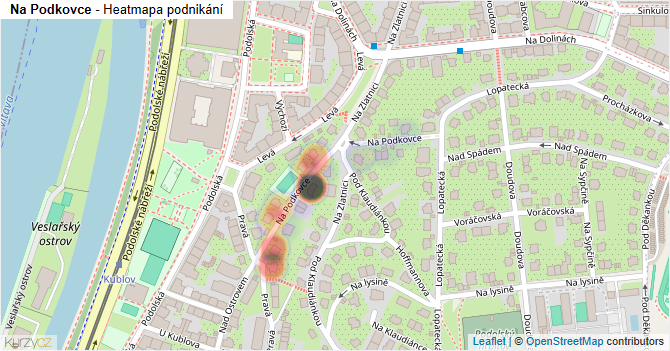 Na Podkovce - mapa podnikání