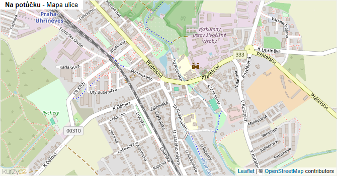 Na potůčku - mapa ulice