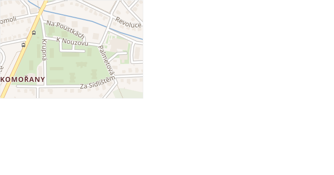 Na Poustkách v obci Praha 11 - mapa ulice