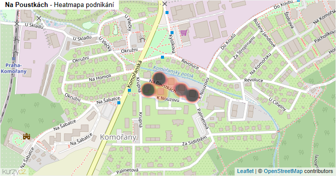 Na Poustkách - mapa podnikání