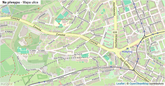 Na přesypu - mapa ulice