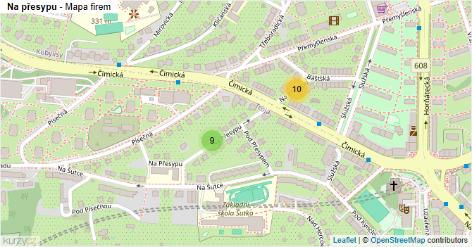 Na přesypu - mapa firem