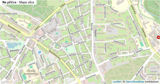 Na příčce - mapa ulice