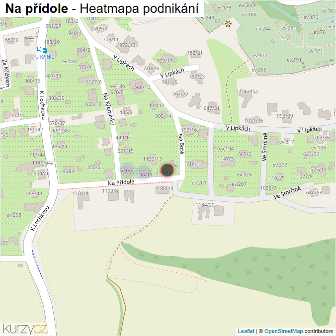 Mapa Na přídole - Firmy v ulici.