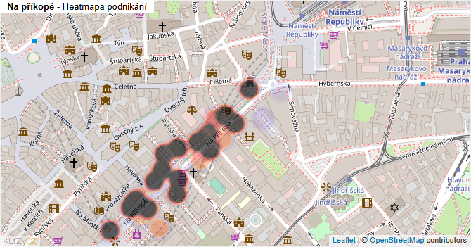Na příkopě - mapa podnikání