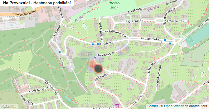 Na Provaznici - mapa podnikání