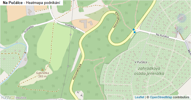 Na Pučálce - mapa podnikání