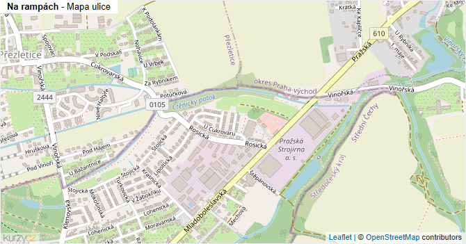 Na rampách - mapa ulice