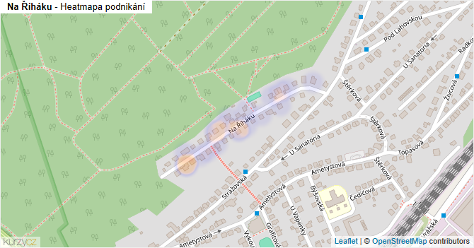 Na Říháku - mapa podnikání